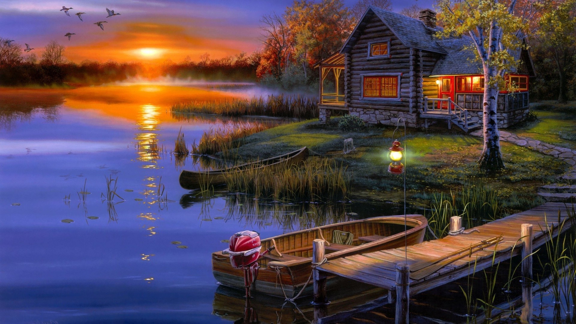 landscapes water lake reflection sunset evening dawn outdoors dusk travel recreation leisure wood light river