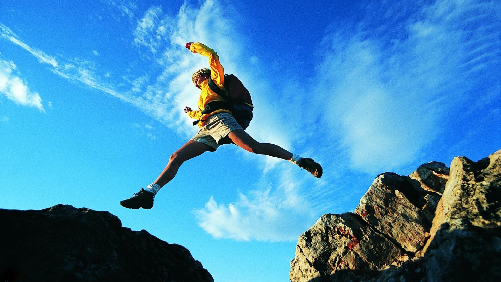 sports sky action outdoors one climb rock motion rock climbing climber courage adventure balance recreation accomplishment freedom