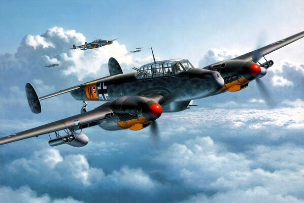 A squadron of fascist fighters goes on a mission