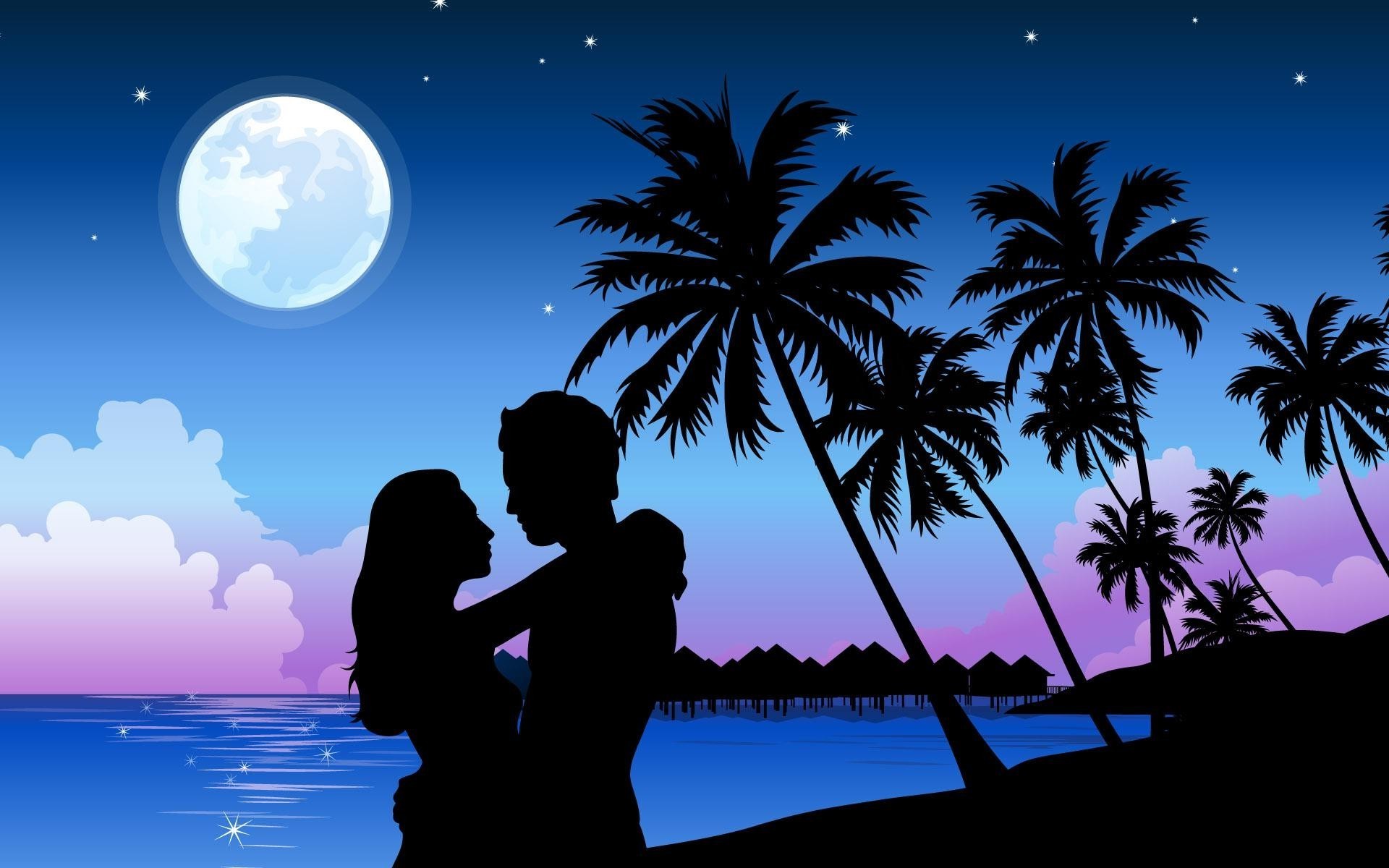romance beach sun palm tropical ocean vacation seashore island sand summer sunset exotic sea seascape coconut sky paradise water travel romantic