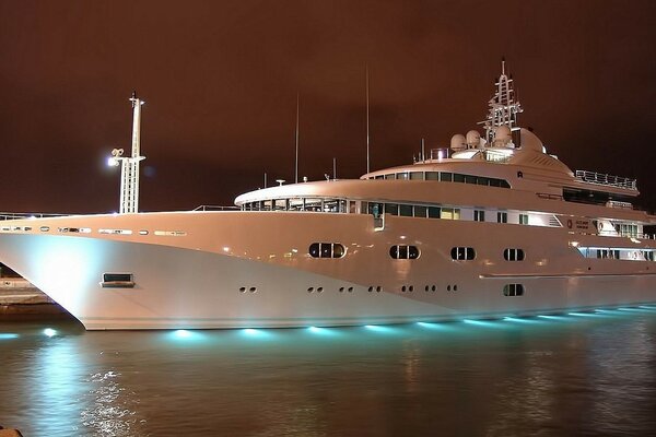 The ship with the illumination turned on