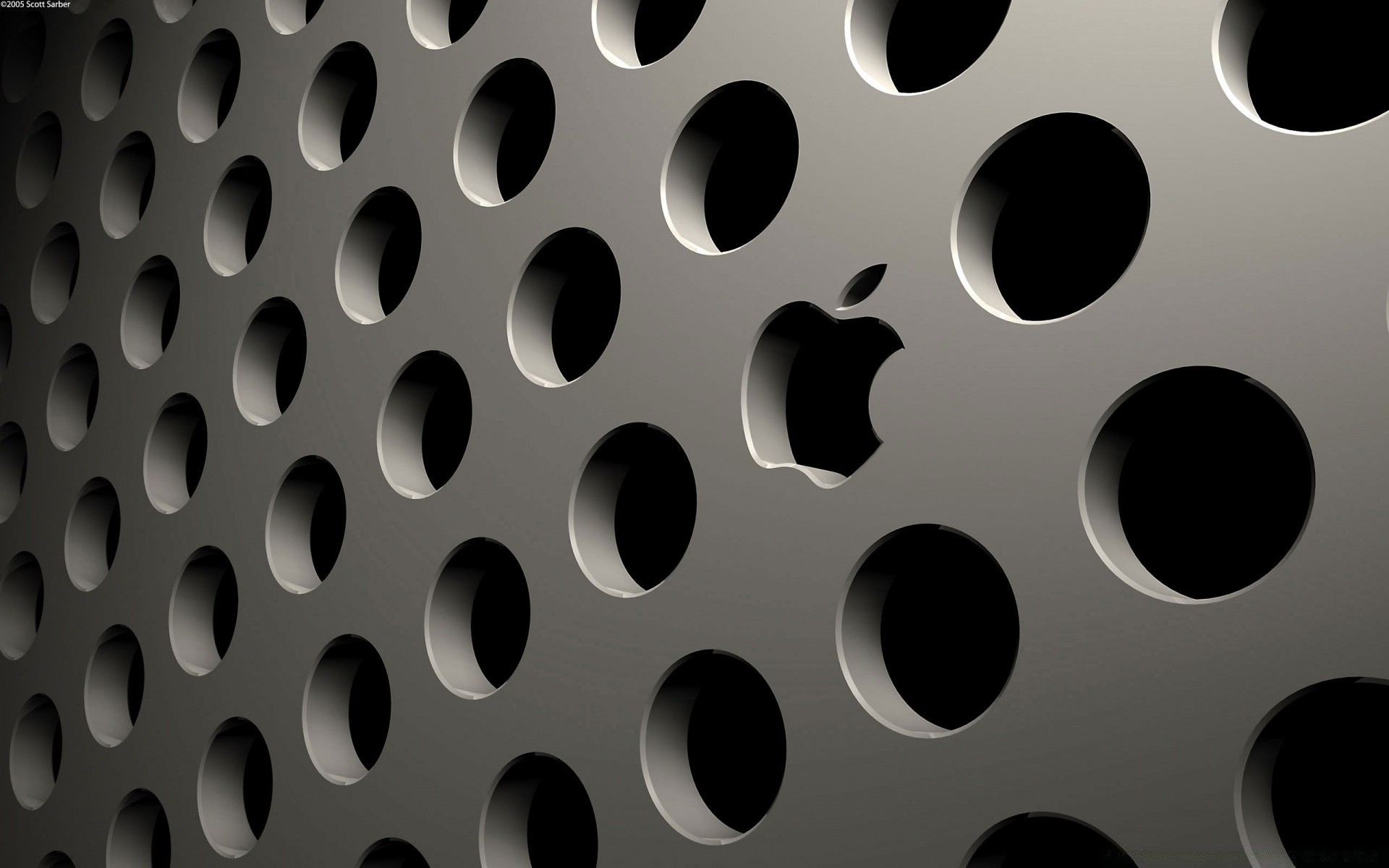 mac desktop metallic texture pattern chrome steel design hole aluminum abstract modern
