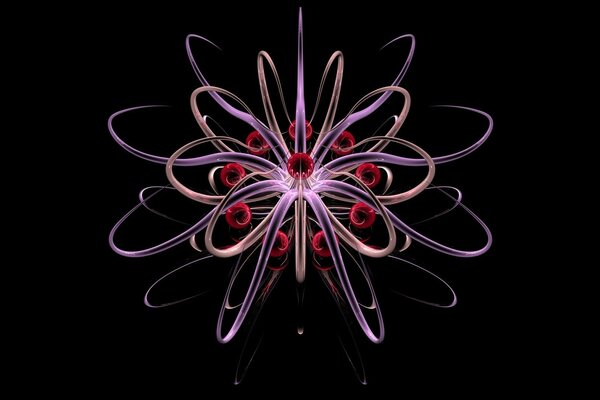 Beautiful pattern of different colors with tentacles