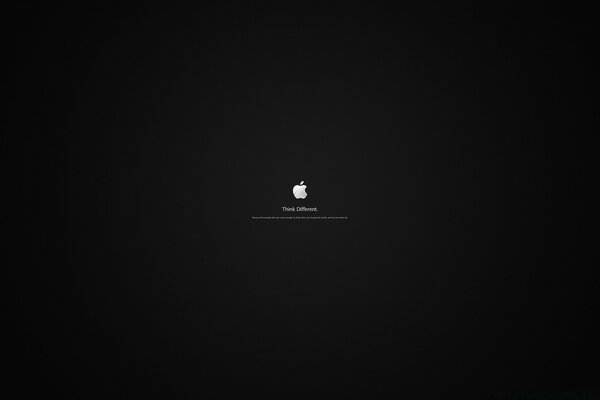 Apple logo white apple on black background