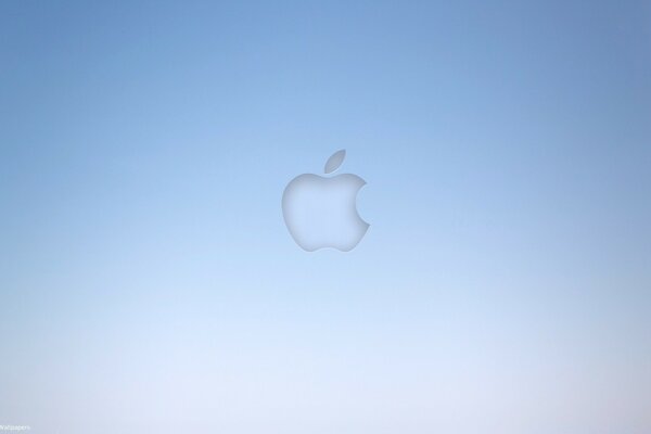 Apple on a heavenly gradient background
