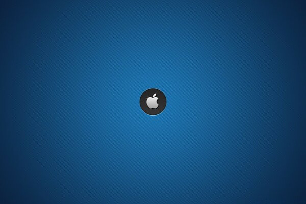 Apple, blue halftones. Silver Apple