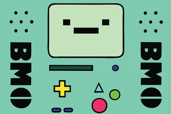 Cartoon symbol of electronics technology