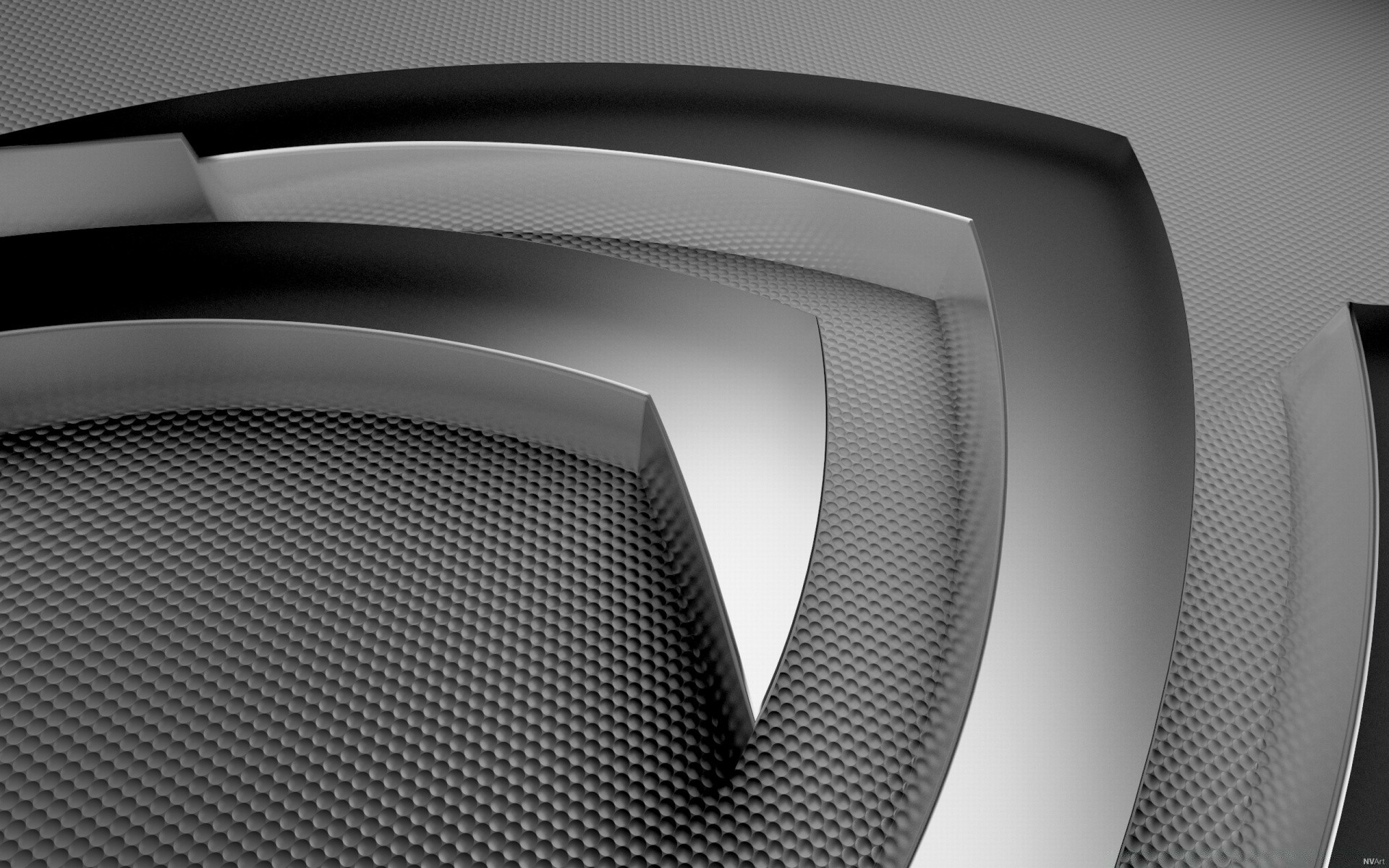nvidia monochrome modern design abstract contemporary art metallic