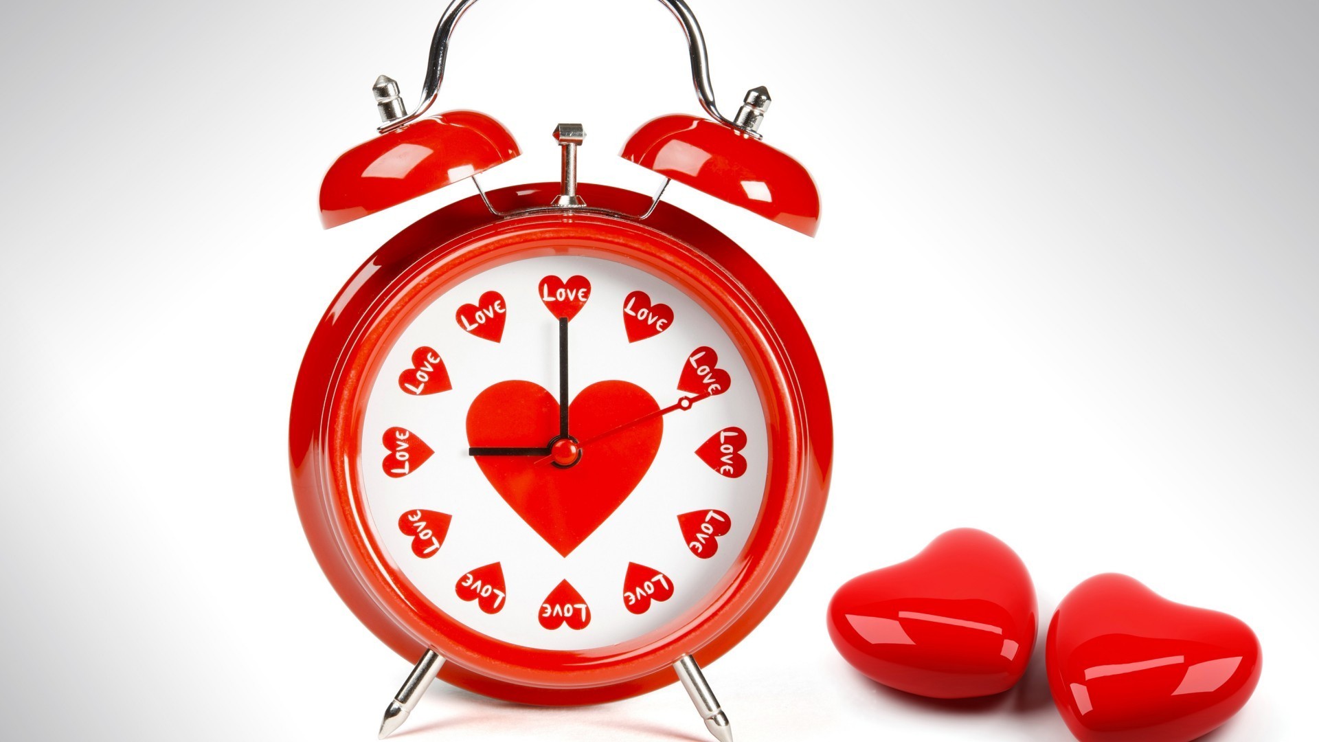 hearts clock time alarm clock watch deadline timer countdown minute reminder bell number