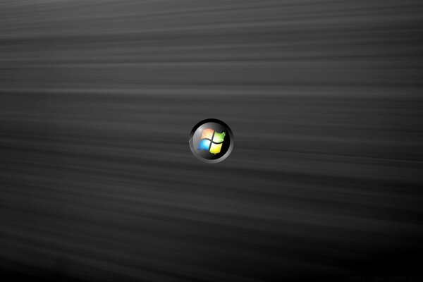 Windows screensaver on a gray blurry background