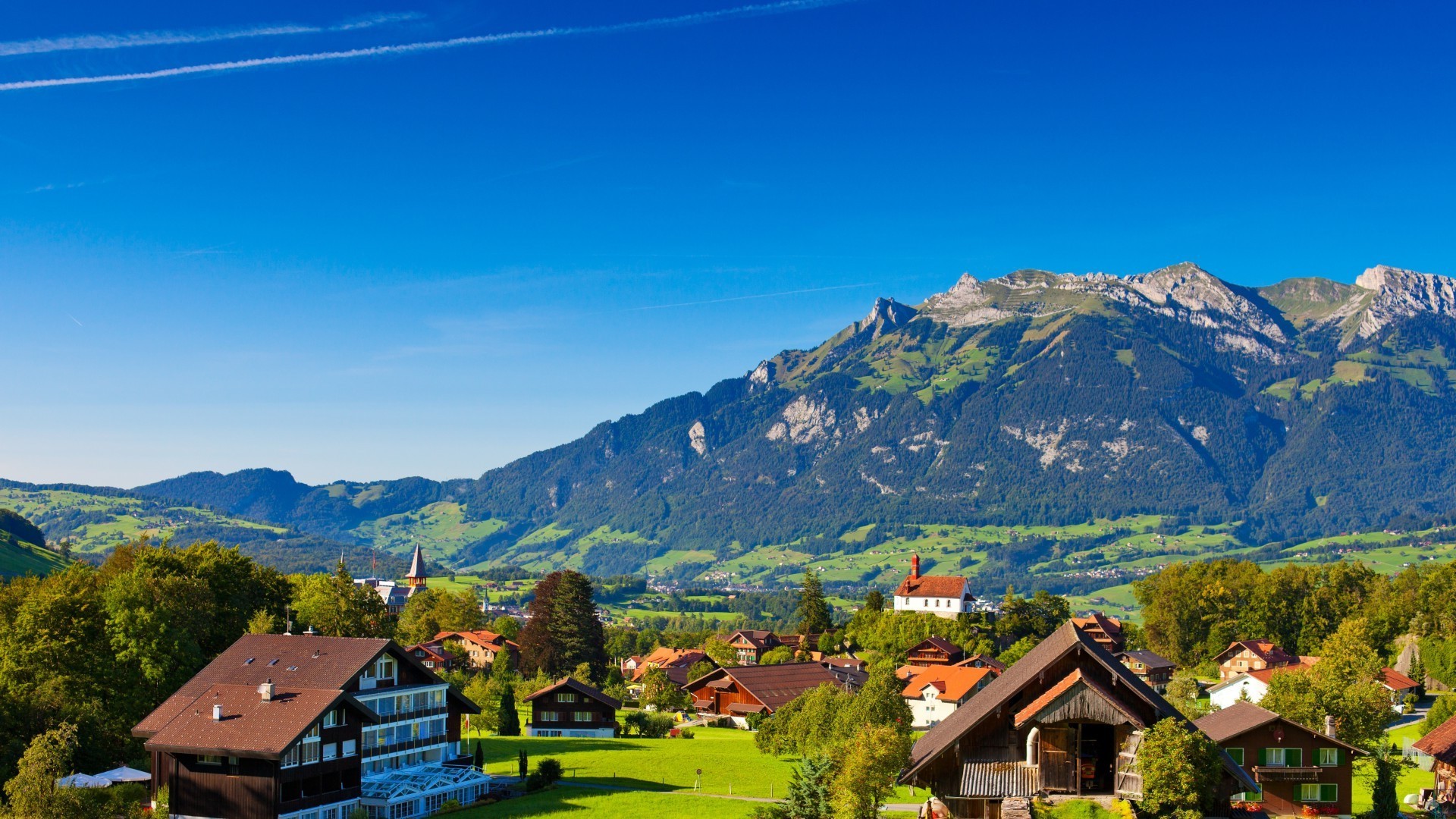 city travel mountain house outdoors wood nature summer landscape sky tree architecture home scenic daylight hill lake