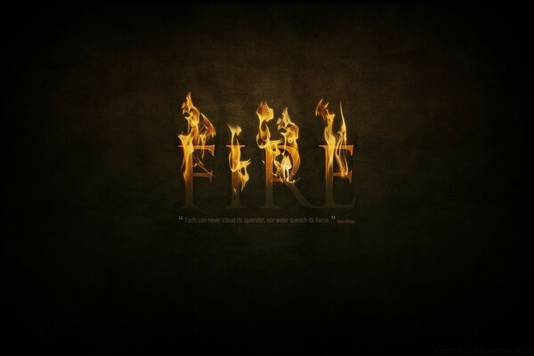 Burning fire on a black background