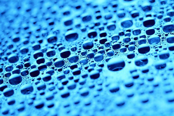 Wet blue surface