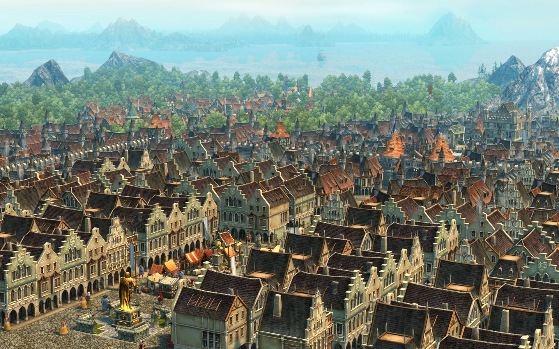 anno 1404 travel architecture city roof building town tourism house old church panoramic outdoors cityscape sight religion