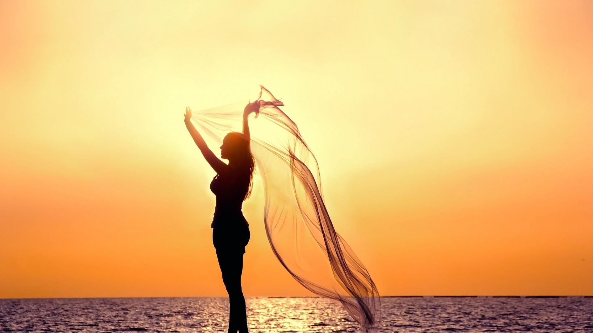 standing sunset sea sun beach ocean water dawn sky woman nature girl dusk summer silhouette evening fair weather