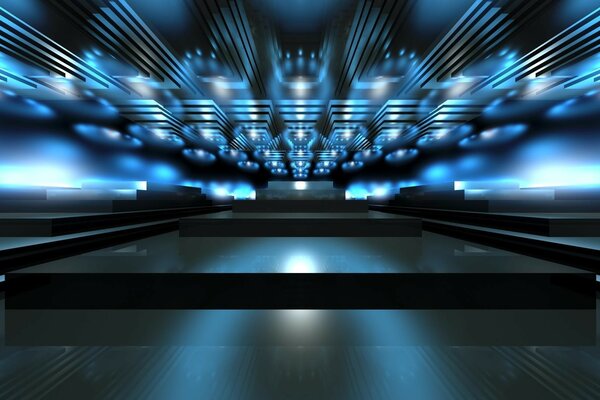 Futuristic city style in motion
