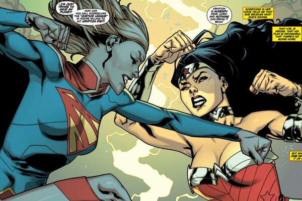 Supergirl amazing woman wrestling