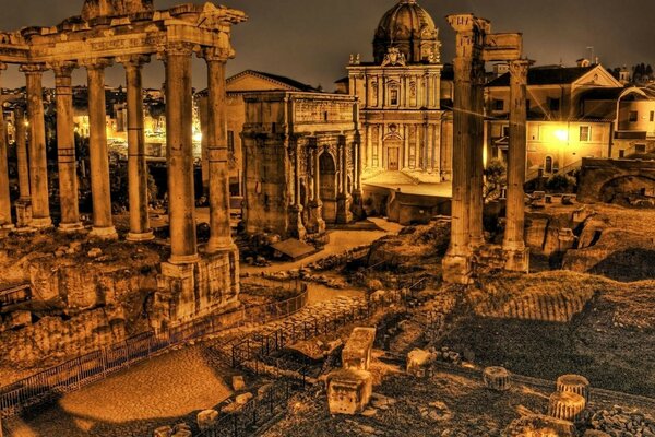 The ancient city is dilapidated and old