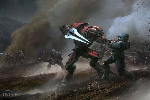 Robots versus humans. Modern wars