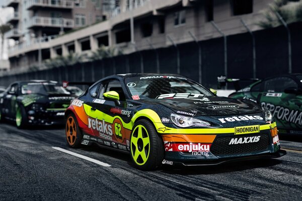 Racing cars for the screensaver