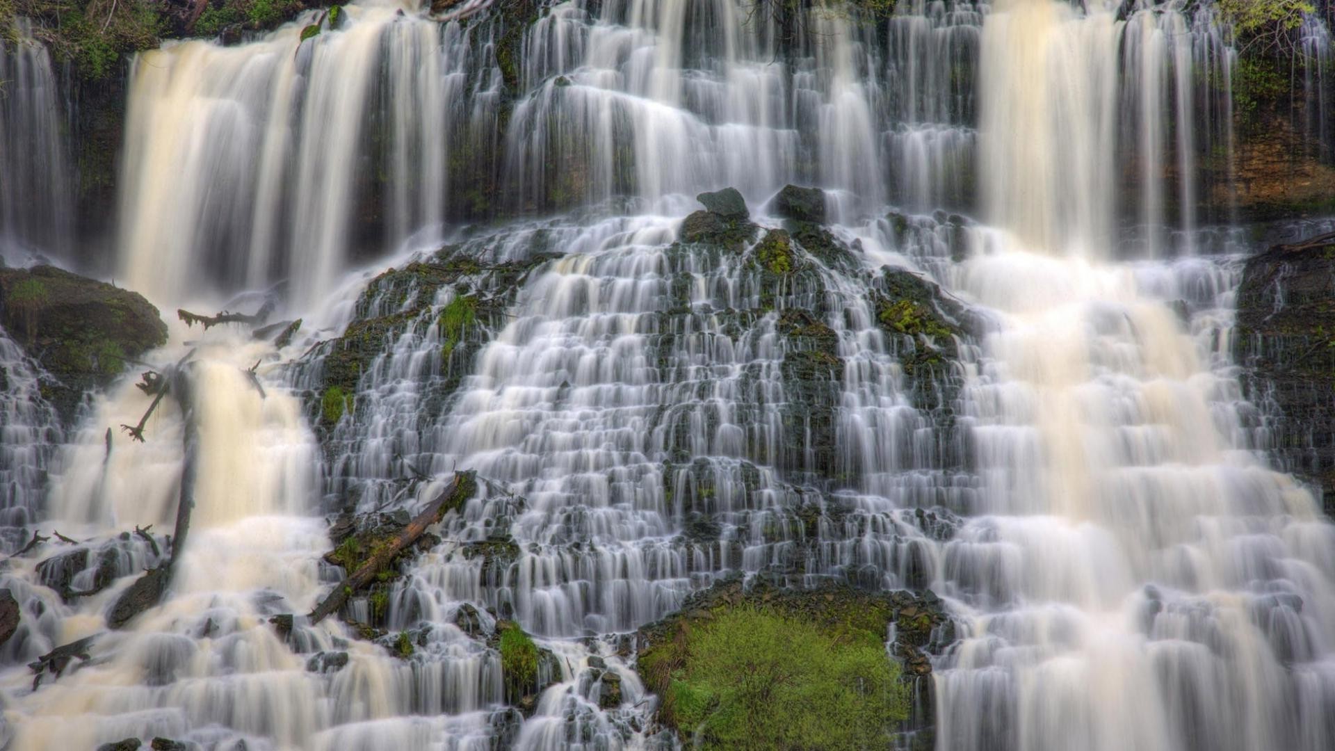 waterfalls waterfall water cascade stream nature river fall flow wet motion clean splash park outdoors cataract purity rock slick leaf