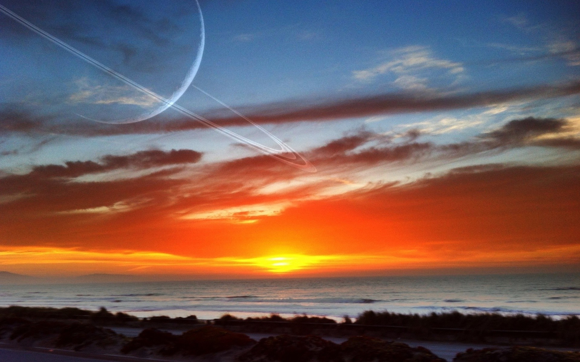 the sunset and sunrise sunset dawn evening sun water dusk sky landscape sea ocean beach fair weather light