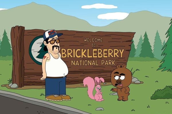 An illustration from the cartoon of three characters
