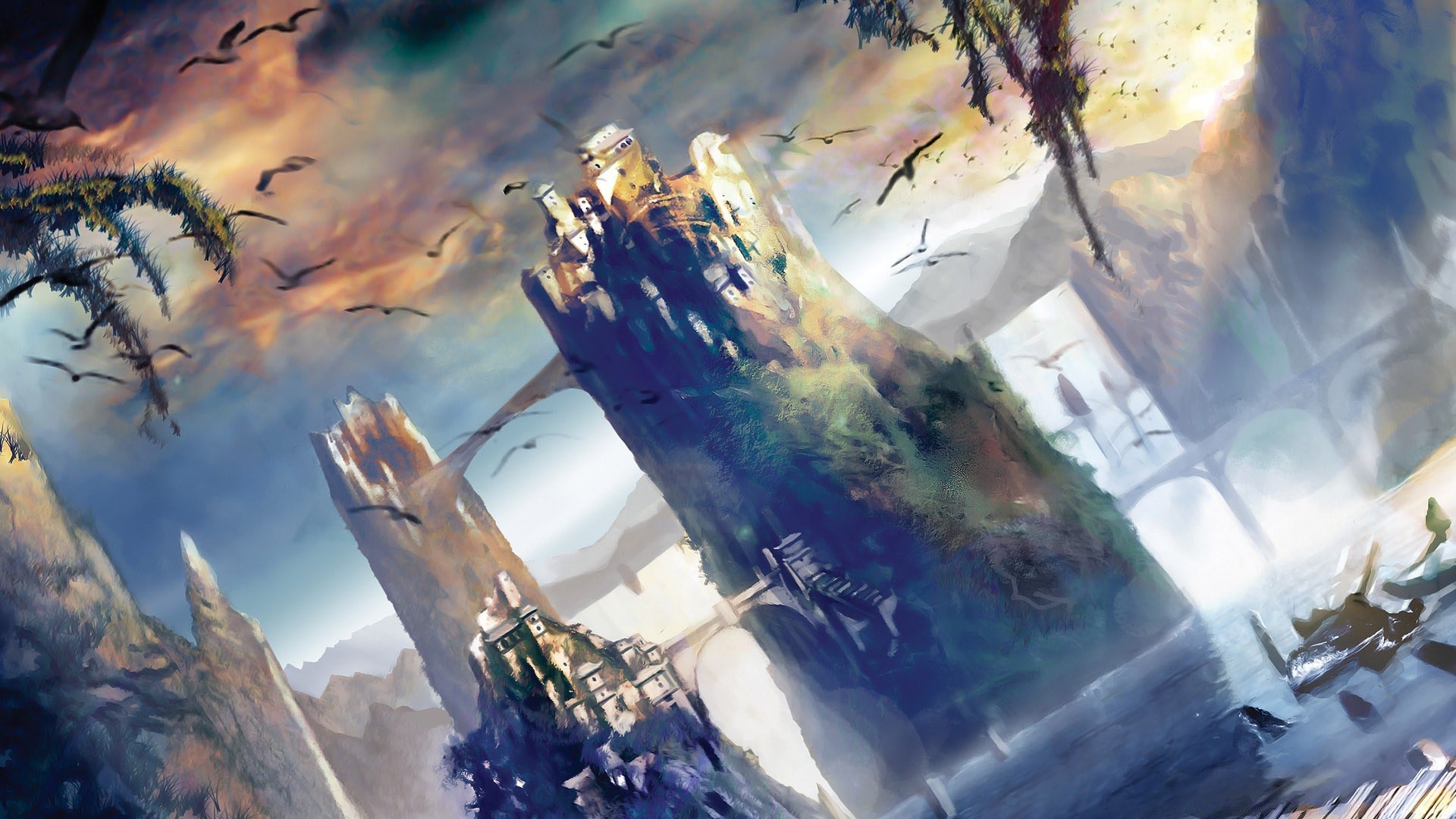 other games water art painting landscape travel smoke winter light outdoors snow motion