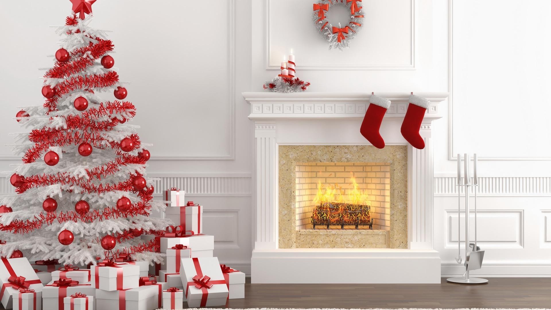new year interior design christmas indoors decoration family contemporary inside fireplace house