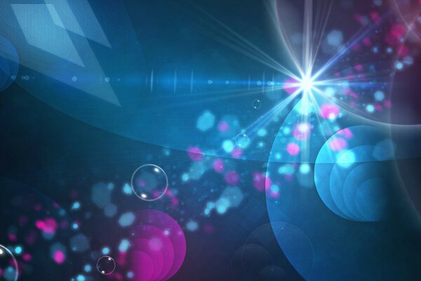 The bright light of the planets blurs the space