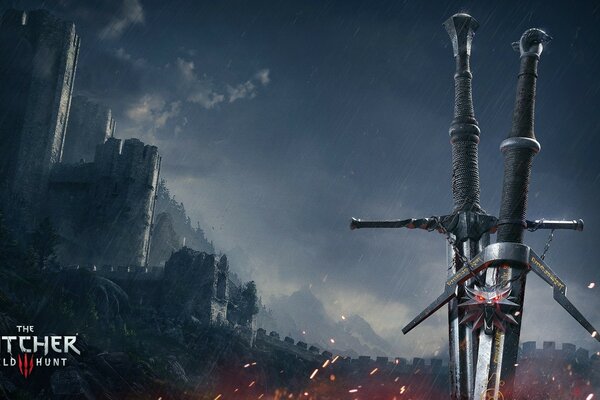 Two swords are stuck in the ground, the fortress is impregnable