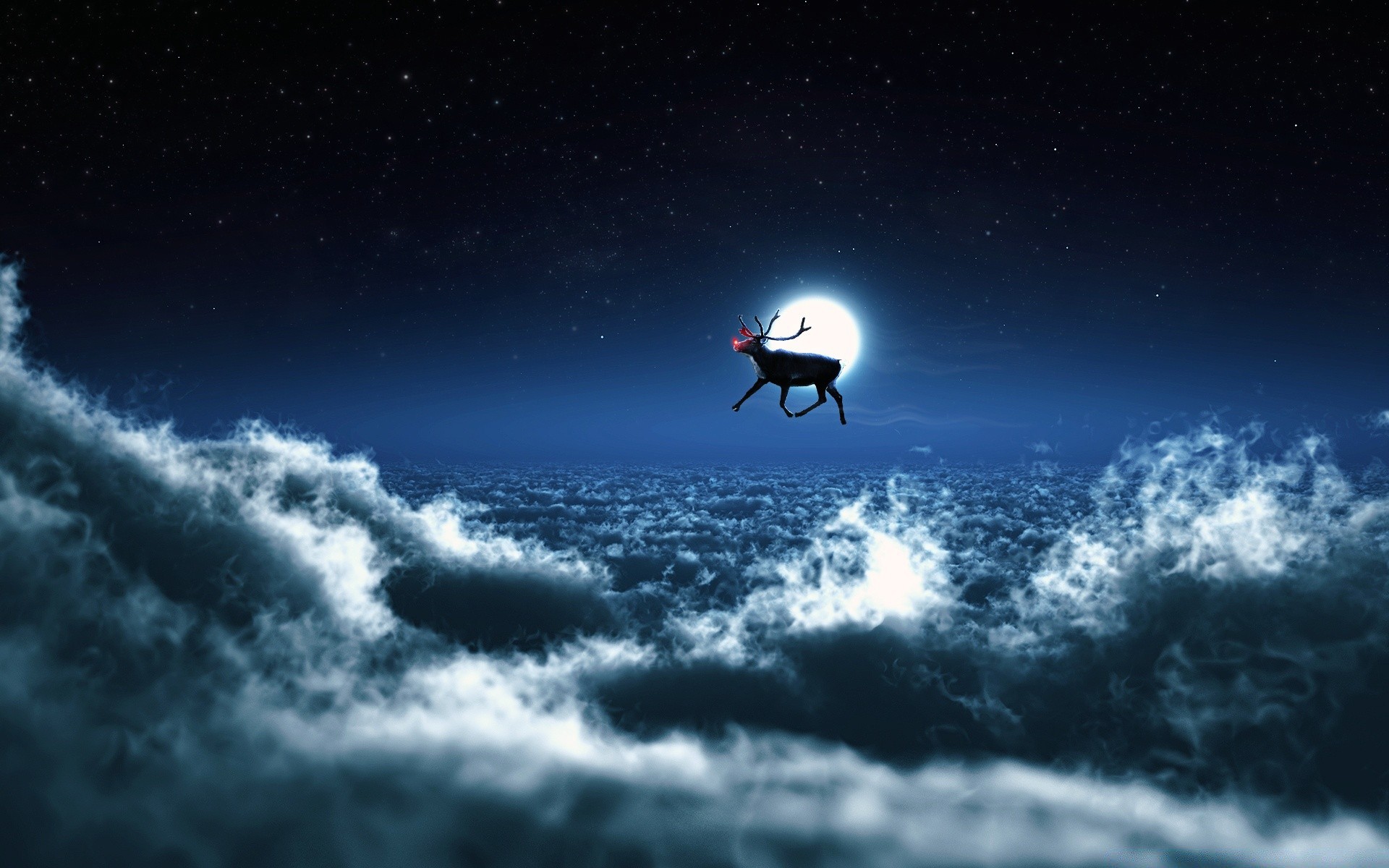 christmas moon sky action outdoors