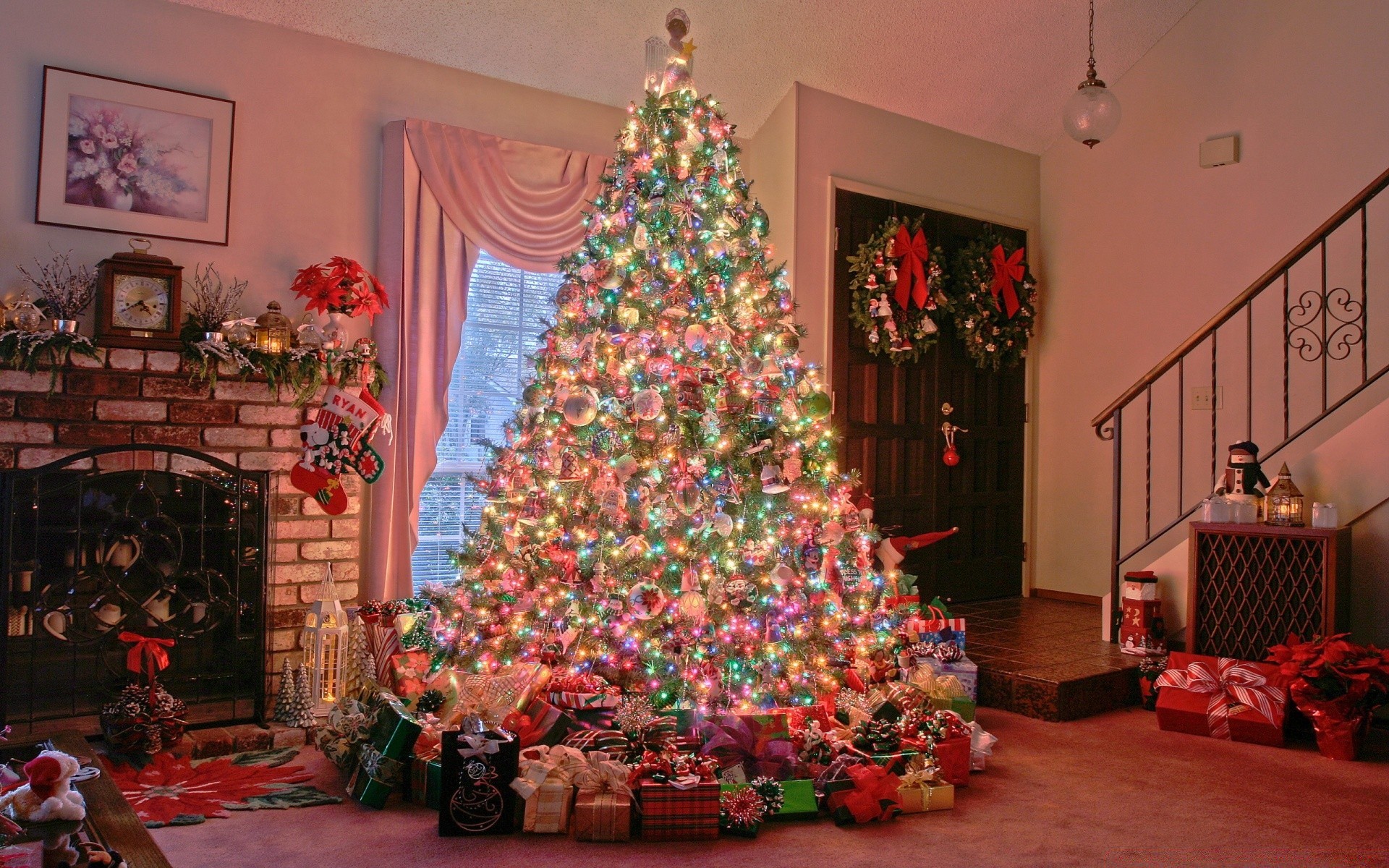 christmas interior design decoration christmas tree house indoors room furniture home family