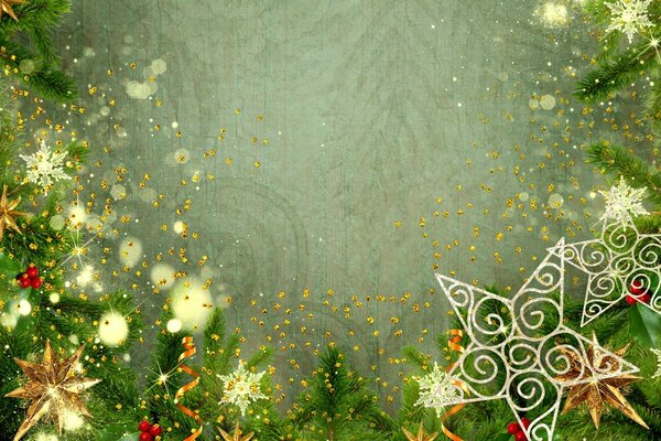 A note with a New Year theme in green tones