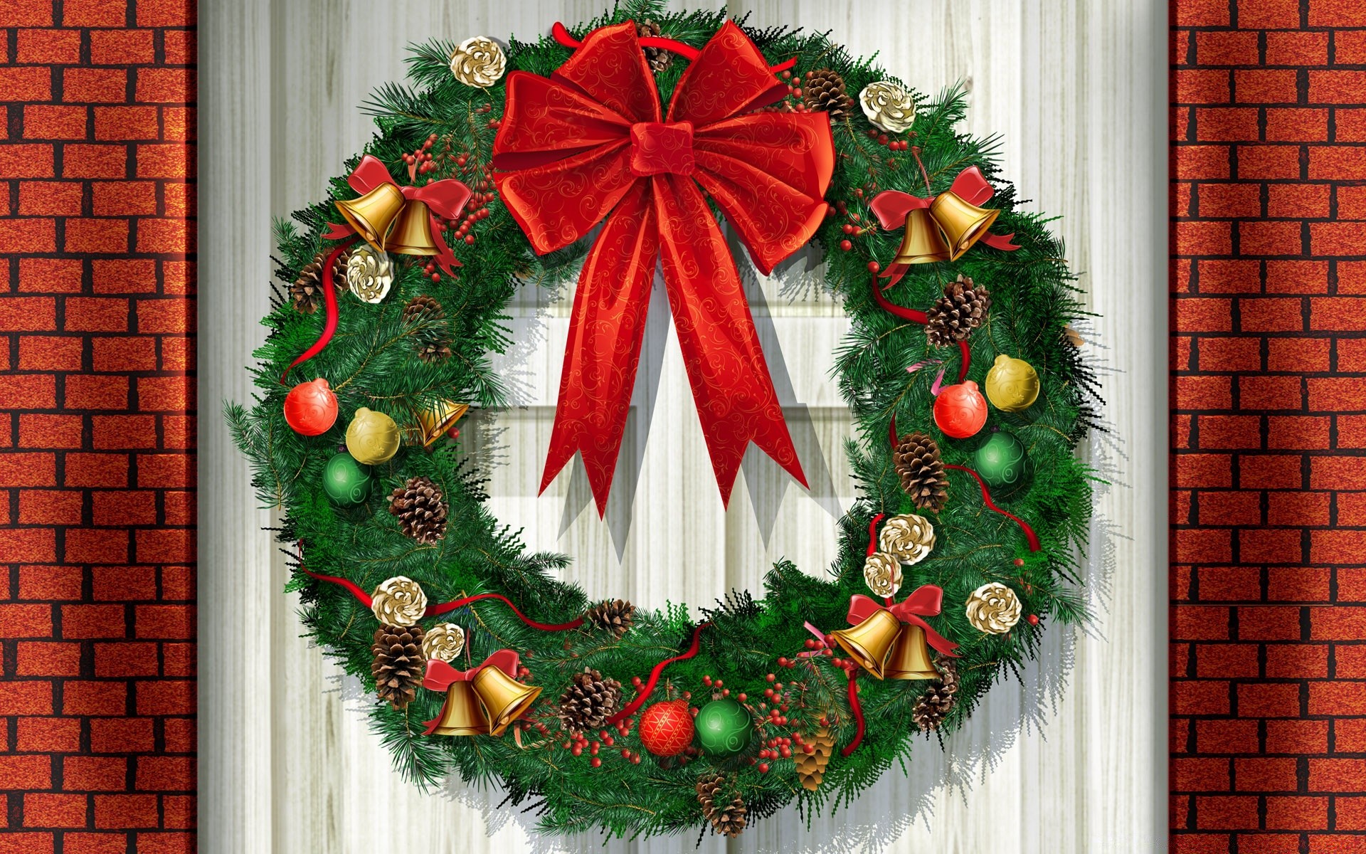christmas decoration celebration wreath desktop wall design