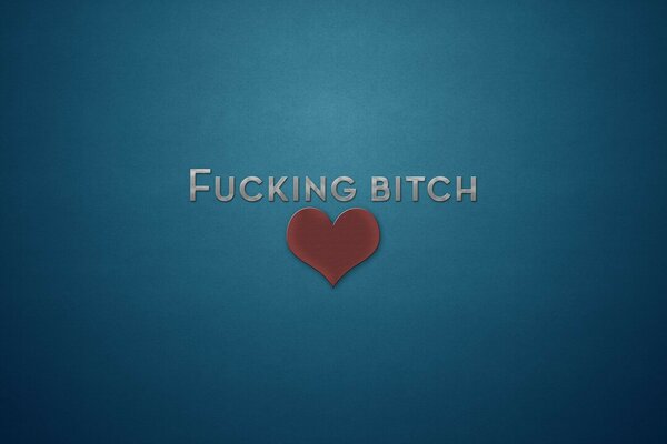 A heart with an inscription on a blue background