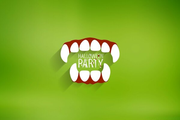 Vampire white teeth for a Halloween party