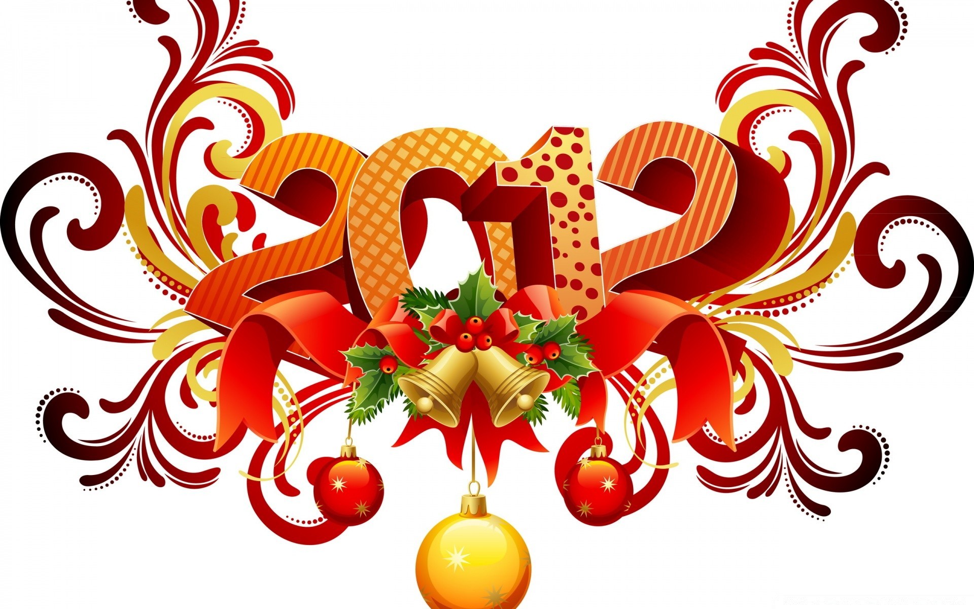 new year ornate decoration leaf design