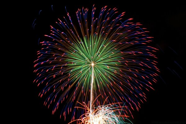 Bright colors of the festive fireworks
