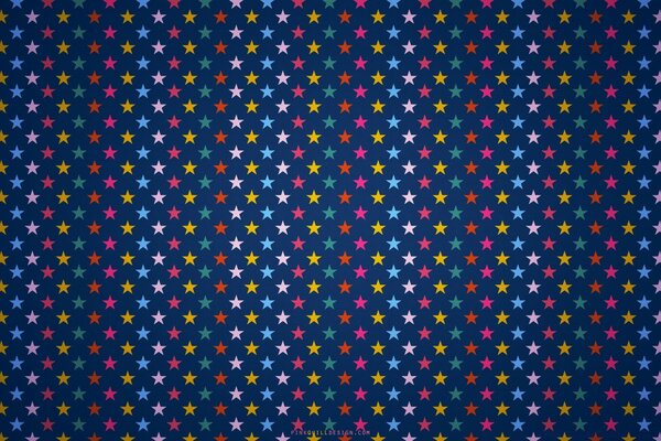 Wallpaper in a colored asterisk seamless