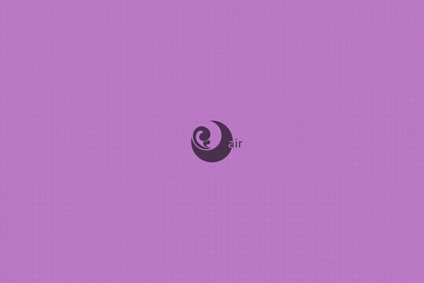 Monotonous serenevyk wallpaper on the desktop with an emblem