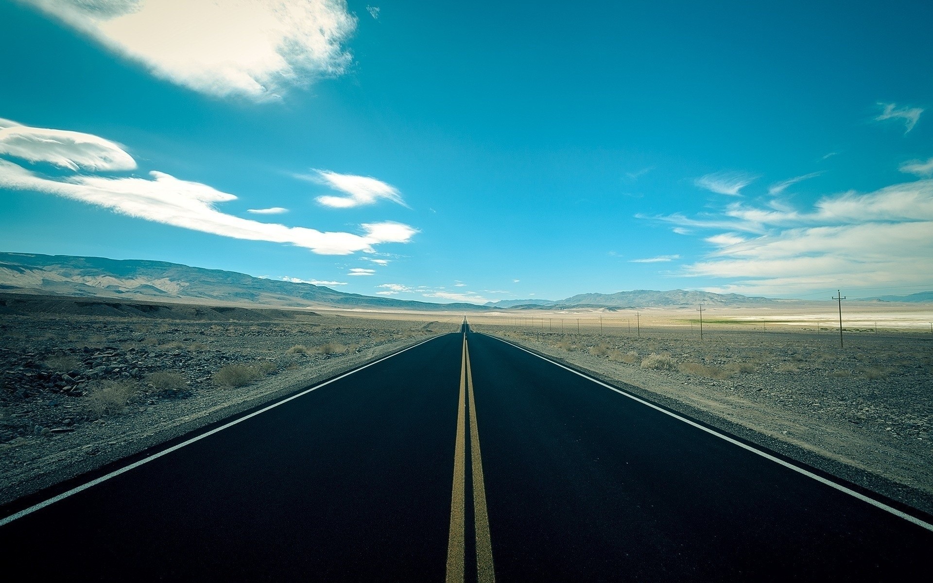 road sky highway landscape travel asphalt transportation system nature desert guidance street