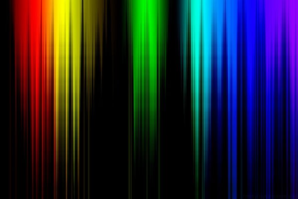 Design solution of wallpaper in the form of a flowing rainbow