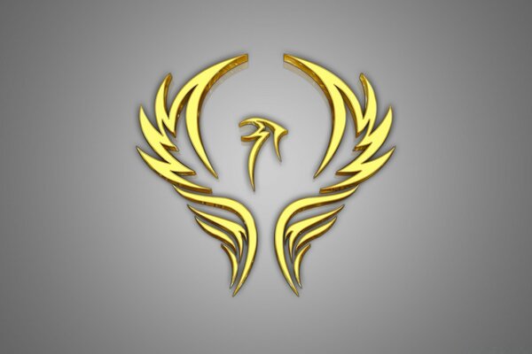 3d graphics of the golden bird