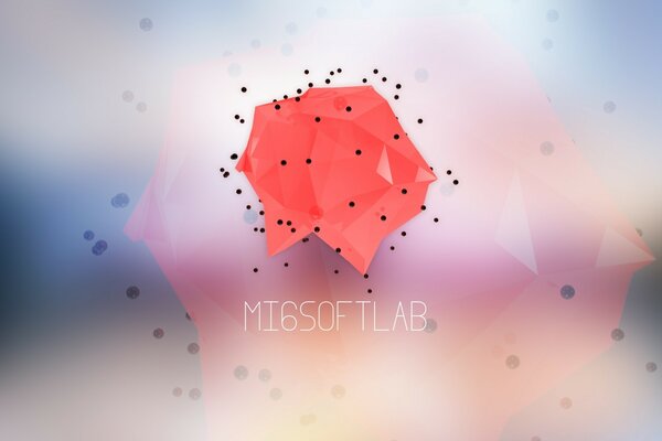 A bright geometric shape of irregular shape