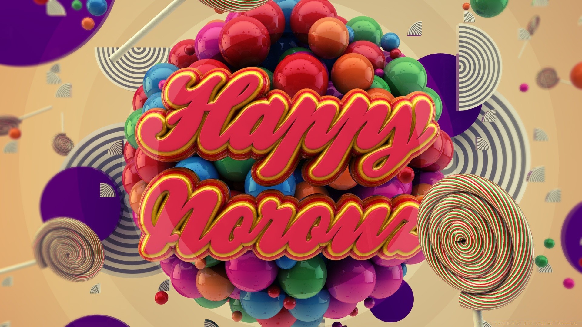 3d graphics candy decoration desktop delicious sugar birthday color design celebration food bright sweet