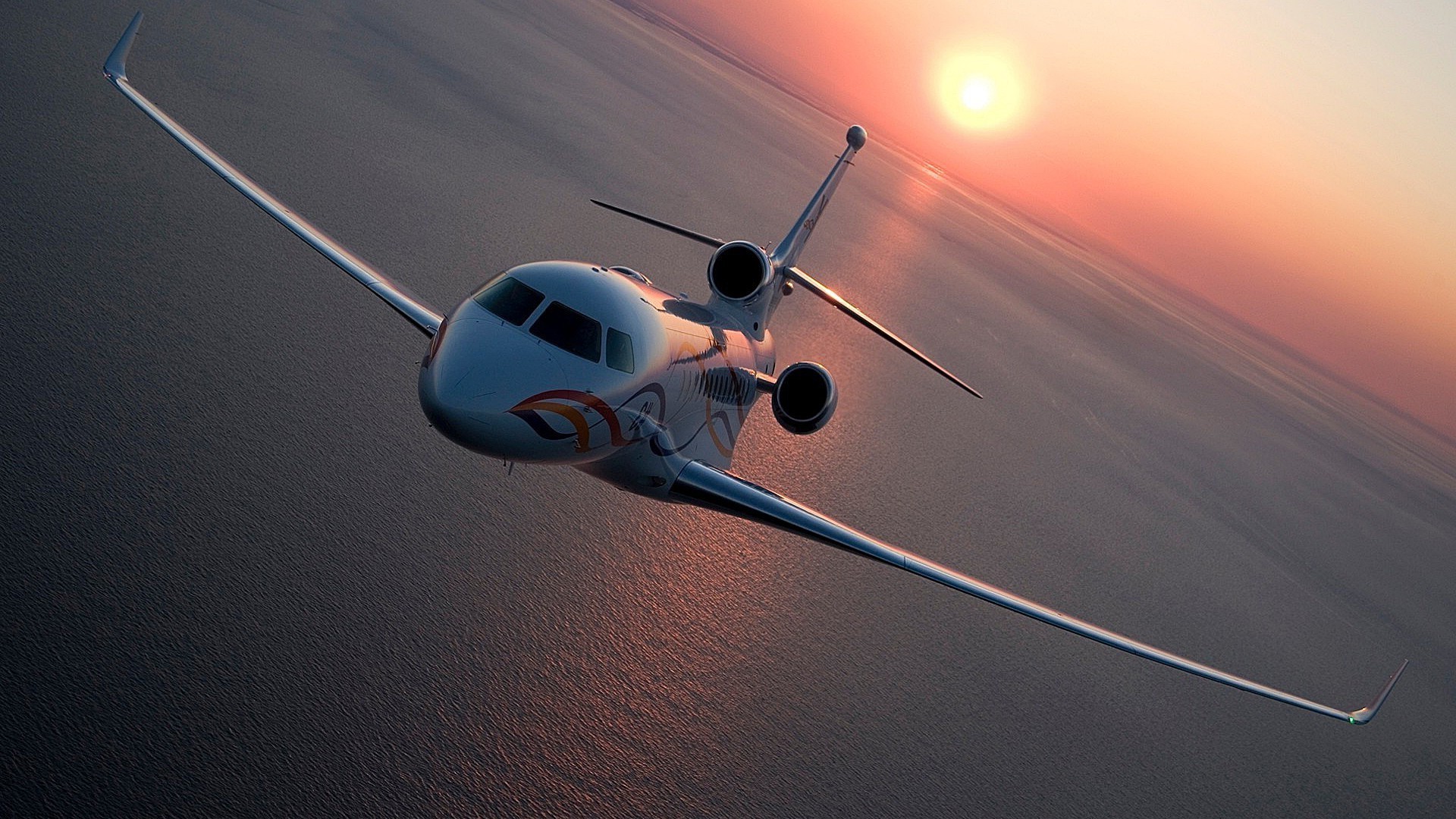 private jets airplane aircraft transportation system travel vehicle airport sky sunset flight light