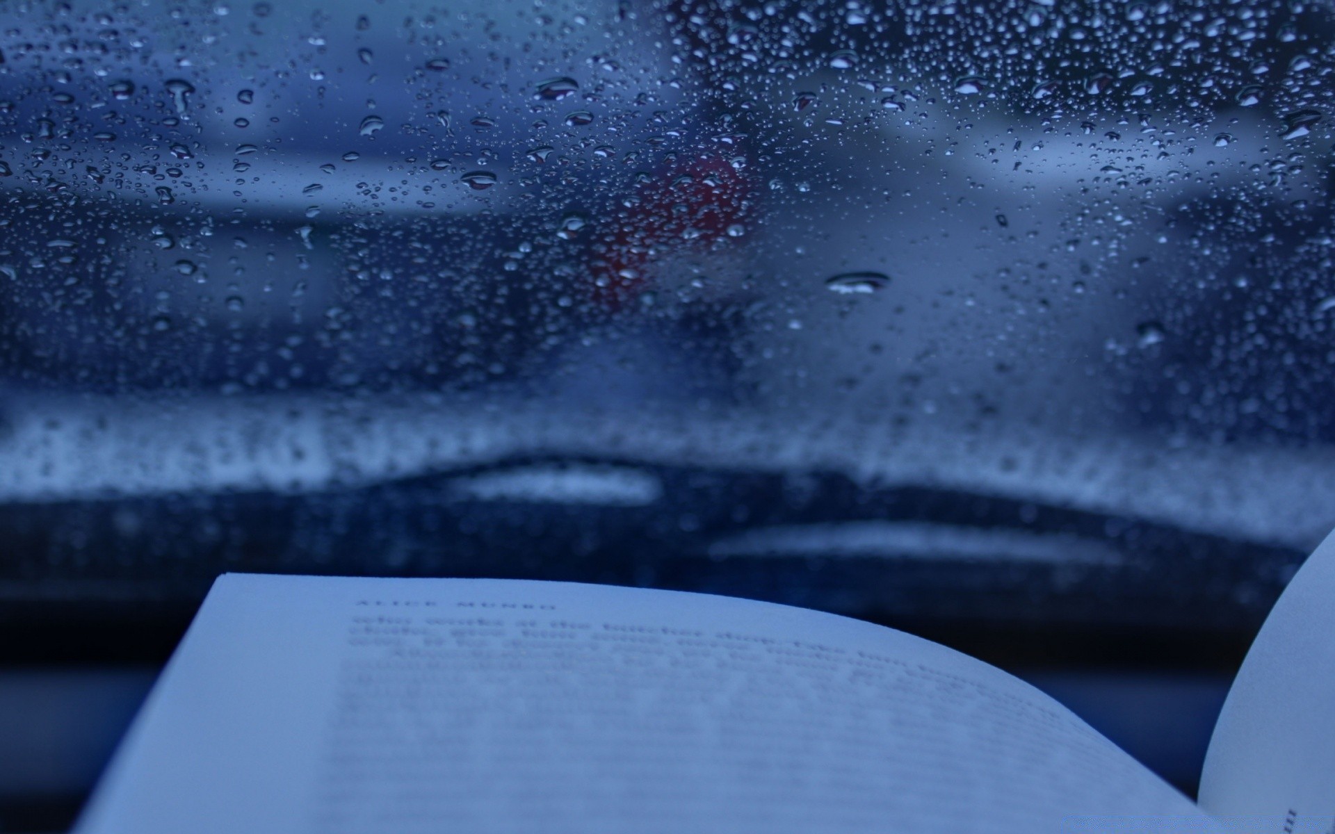 macro rain wet drop water reflection car vehicle window blur glass abstract weather street cold