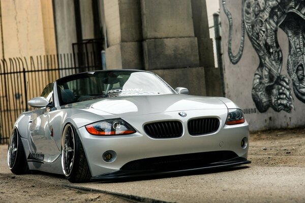 The racing car is ready to win