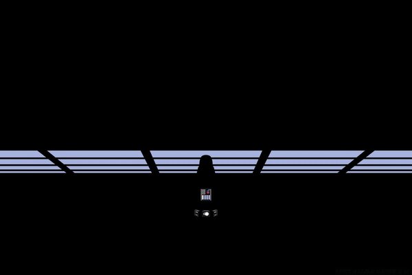 A line of light in a dark space